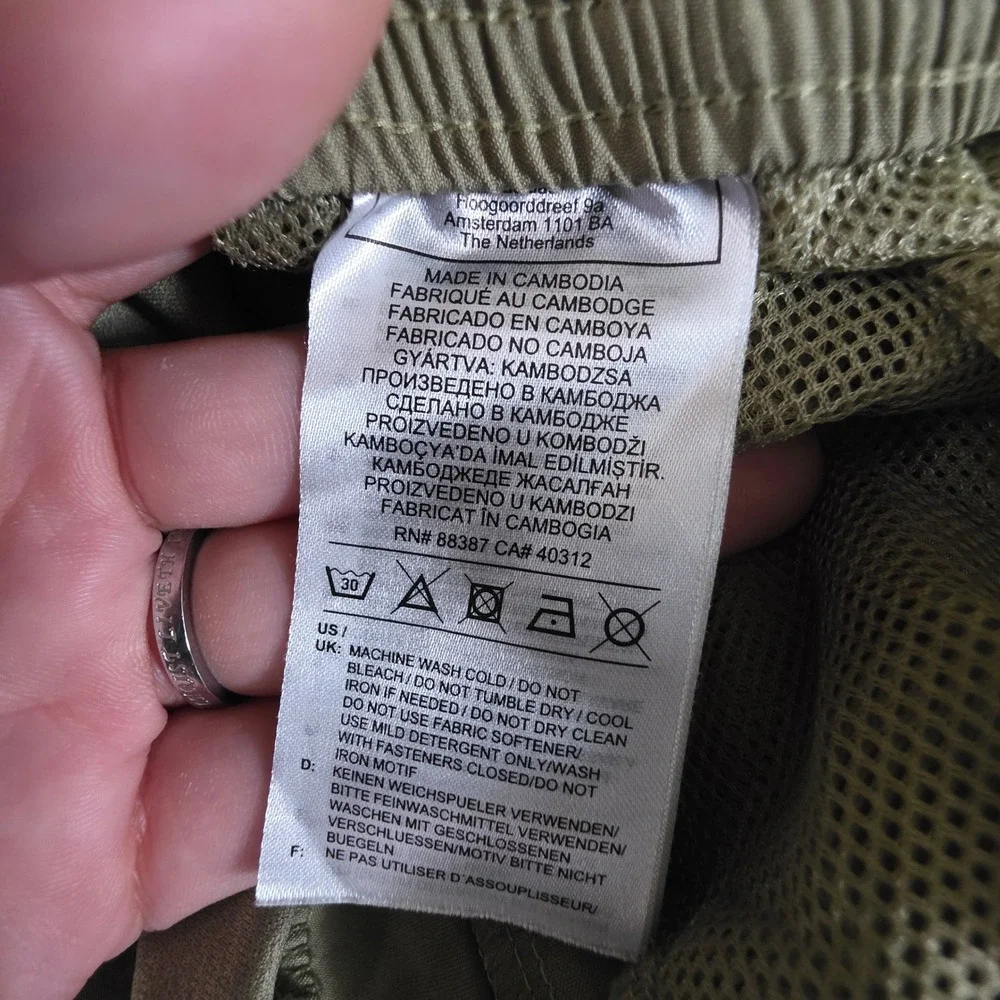 Adidas Mens XL Primegreen Aeroready Athletic Shorts Olive Green Zipper Pockets